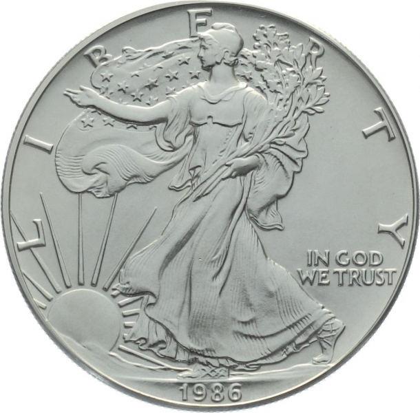 USA 1 Dollar 1986 Silver Eagle - 1 Unze Feinsilber